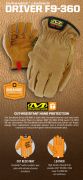 Rękawice Mechanix DuraHide® Driver F9-360 TAN