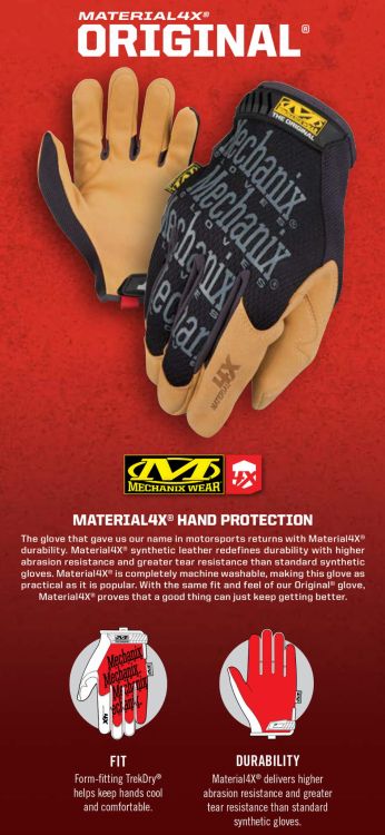 Rękawice Mechanix Material4X® Original® BLACK