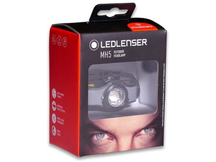 Latarka czołowa LEDLENSER MH5 czarno szara