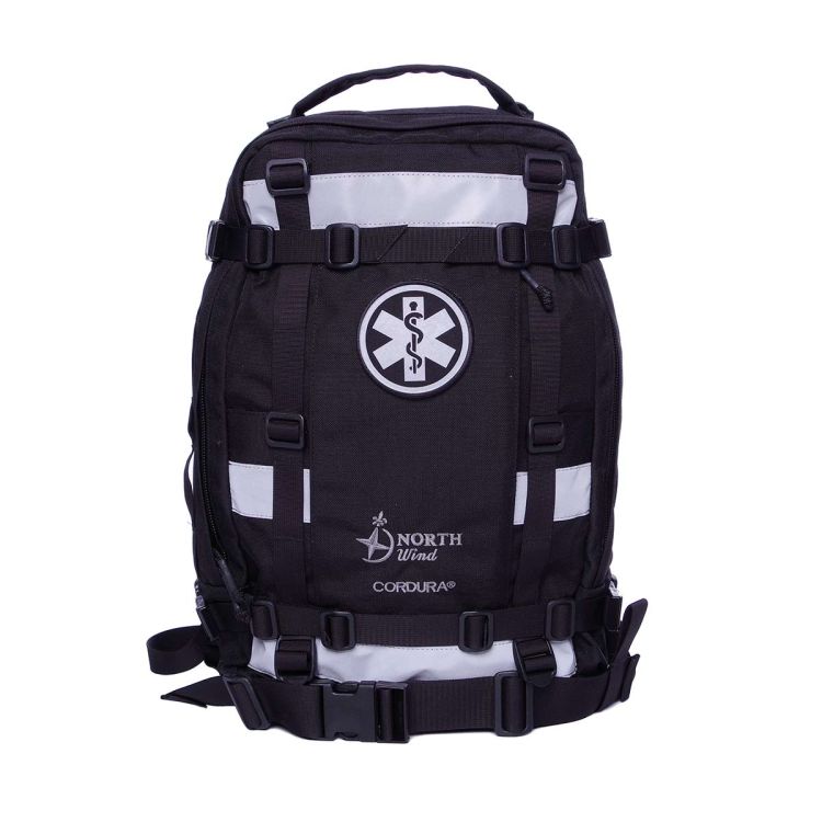 Apteczka plecakowa z wyposażeniem AP20/3P CORDURA odblaskowa czarna