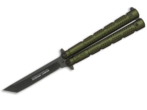 Nóż motylek K25 36249 Balisong Green