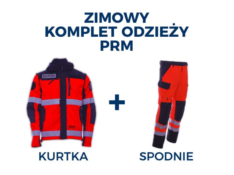 Komplet ratowniczy (kurtka + spodnie) PRM FLUO podstawowy zimowy