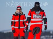 Komplet ratowniczy (kurtka + polar + spodnie) PRM FLUO rozszerzony zimowy