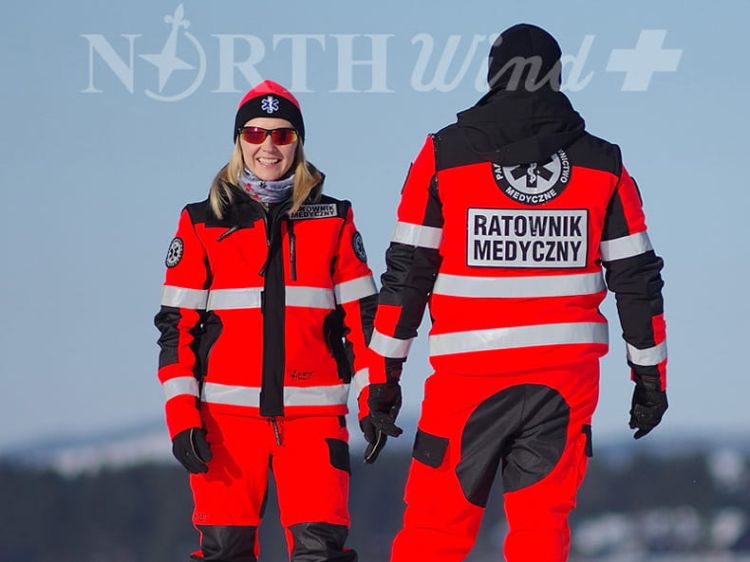 Komplet ratowniczy (kurtka + polar + spodnie) PRM FLUO rozszerzony zimowy