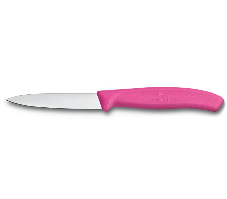 Nóż Victorinox do jarzyn, gładki, 8 cm, różowy