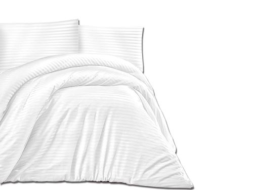 Pościel satyna bawełniana CIZGILI WHITE/160x200 EXCLUSIVE