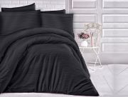 Pościel satyna bawełniana CIZGILI BLACK/160x200 EXCLUSIVE