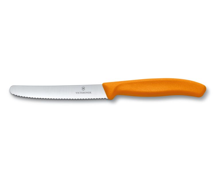 Nóż Victorinox do pomidorów, zaokr, ząbki orange