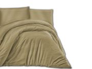 Pościel satyna bawełniana CIZGILI OLIVE GREEN/140x200+1posz. 70x80 EXCLUSIVE