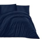 Poszewka satyna bawełna CIZGILI NAVY BLUE/40x40.