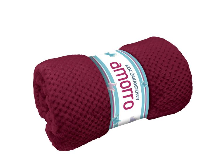 Koc żakardowy AMORRO/BORDO/150x200