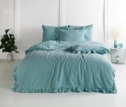 Pościel bawełniana MINERAL BLUE/200x220(P) STONEWASHED