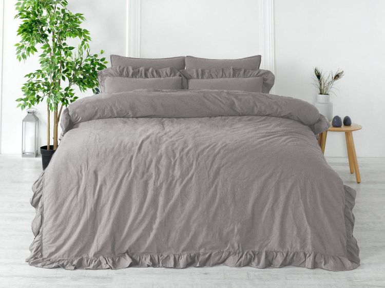 Pościel bawełniana OPAL GREY/200x220(P) STONEWASHED