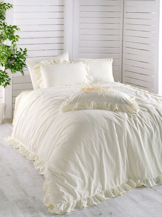Pościel bawełniana SNOW WHITE/200x220(P) STONEWASHED