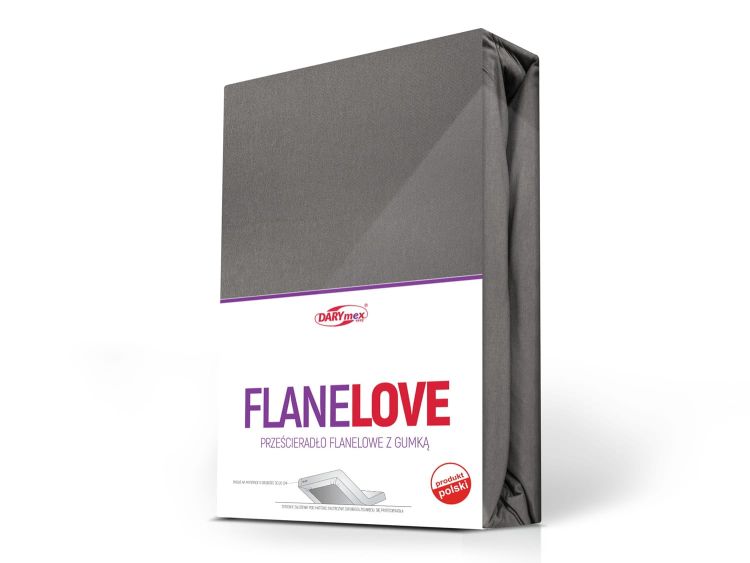 Prześcieradło flanela z gumką SZARY/160x200