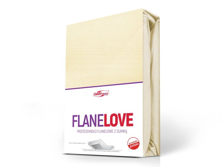 Prześcieradło flanela z gumką ECRU/220x200