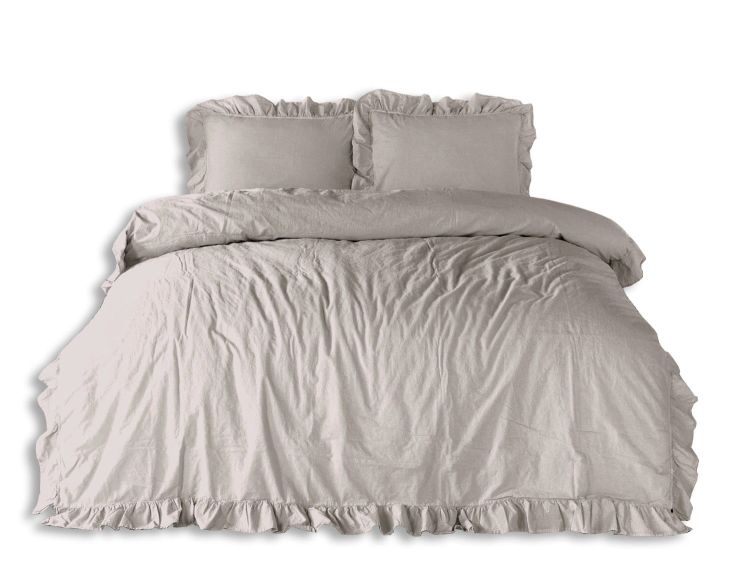 Pościel bawełniana NATURAL CREAM/200x220(P) STONEWASHED