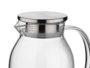 Dzbanek Kela, szkło borokrzemowe/stal nierdzewna, 1,2 l