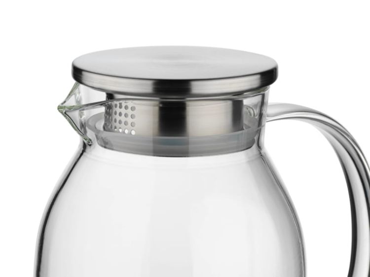 Dzbanek Kela, szkło borokrzemowe/stal nierdzewna, 1,2 l