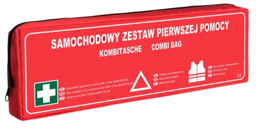 Samochodowy Zestaw Pierwszej Pomocy SUPER BAG DIN 13164 PLUS