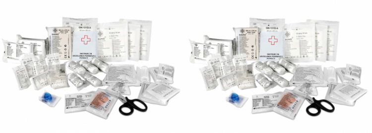 Apteczka pierwszej pomocy K-20 2xDIN 13157 PLUS w walizce z tworzywa ABS