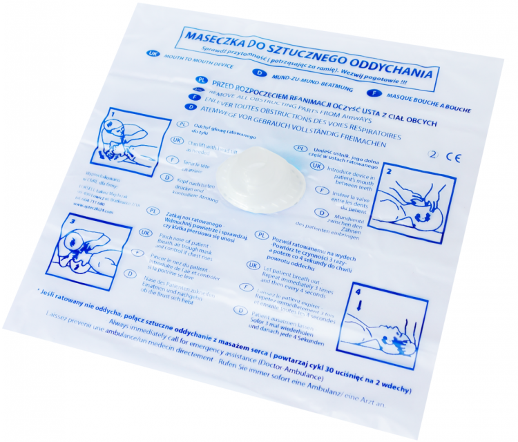 Maseczka - ustnik do sztucznego oddychania M-2