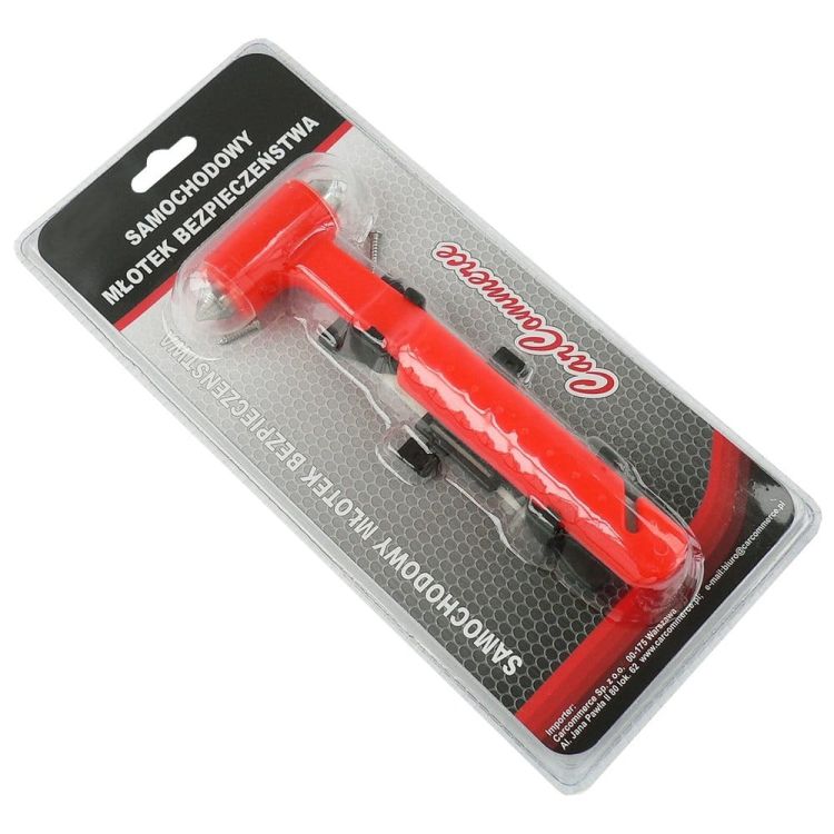 Młotek bezpieczeństwa ratunkowy do szyby i pasów