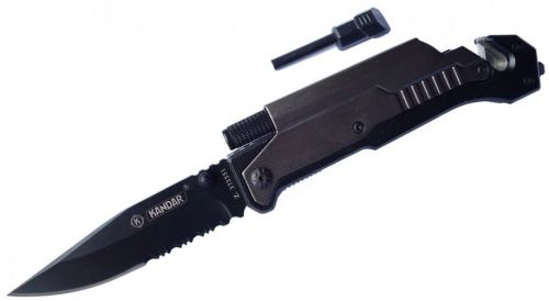 Nóż ratunkowy bezpieczeństwa 6w1 grafitowy Kandar