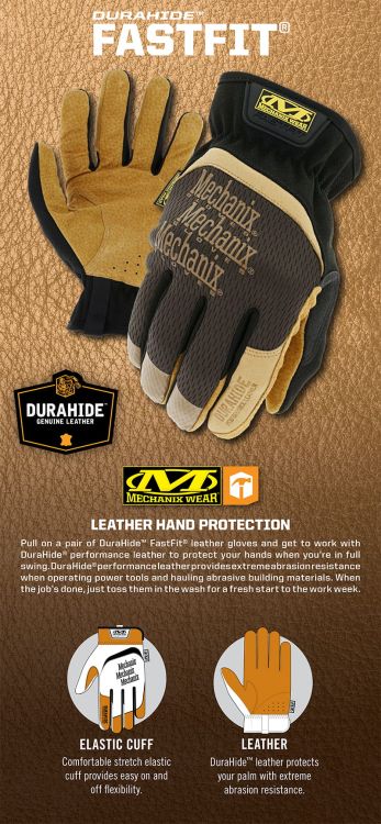 Rękawice Mechanix DuraHide® FastFit® TAN