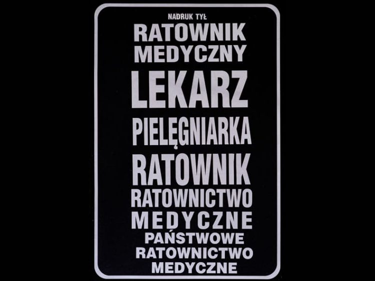 Koszulka Polo ratownicza czarna męska odblaskowa FUNKCYJNA