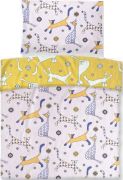 Pościel bawełna druk / KITTIES YELLOW / 100x135 +1x 40x60