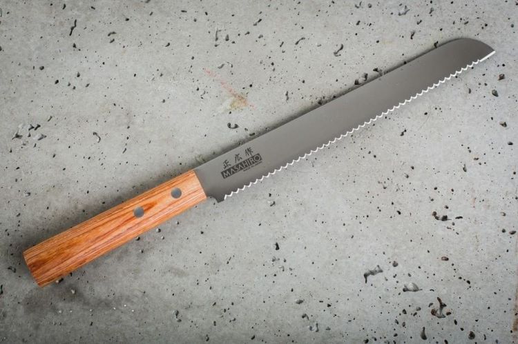 Nóż Masahiro Sankei Bread 210mm brązowy [35926]