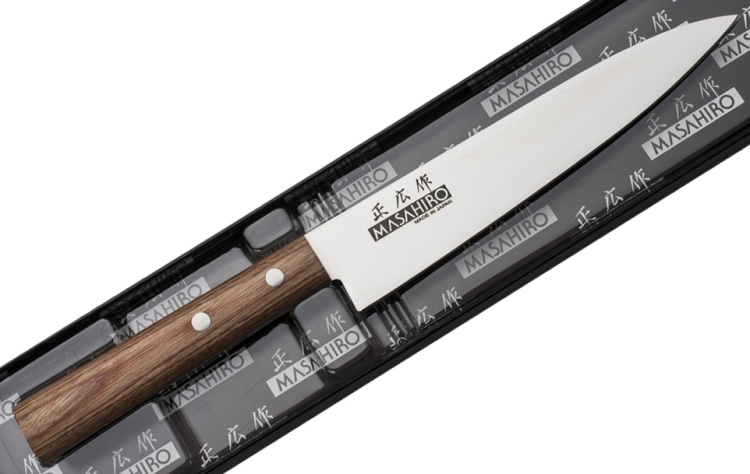 Nóż Masahiro Sankei Utility 150mm brązowy [35925]