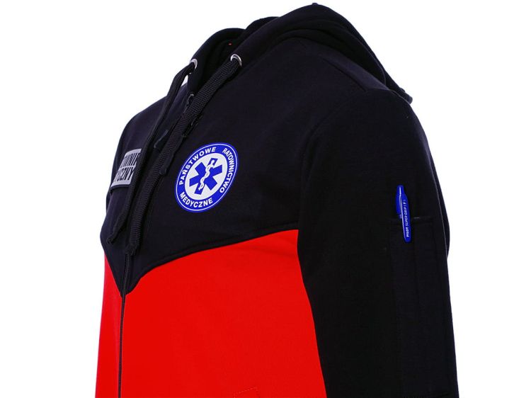 Bluza ratownicza FLUO męska rozpinana z kapturem North-Wind funkcyjna z logo