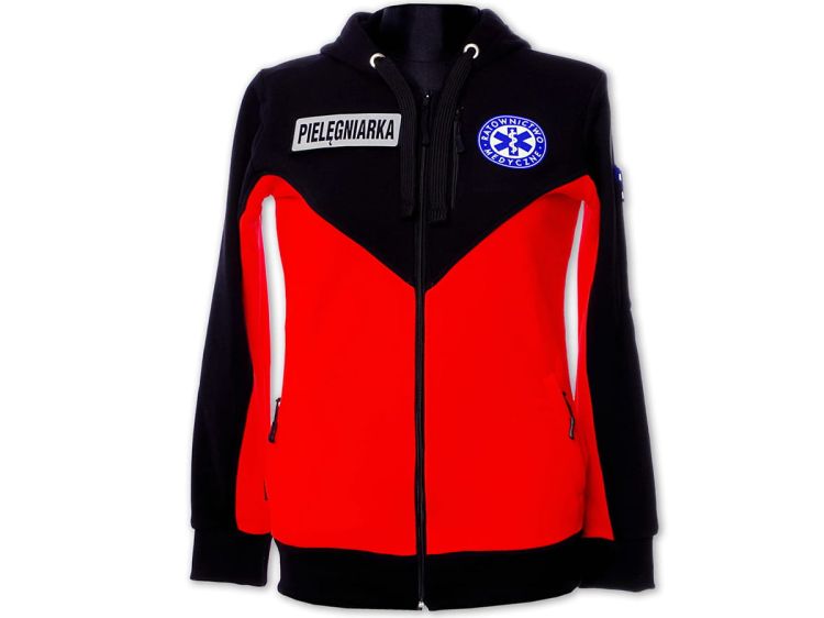 Bluza ratownicza FLUO damska rozpinana z kapturem North-Wind funkcyjna z logo