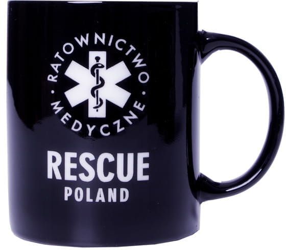Kubek RESCUE POLAND Ratownictwo Medyczne 250 ml KNO1 czarny