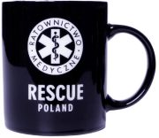 Kubek RESCUE POLAND Ratownictwo Medyczne 300 ml  KNO2 czarny