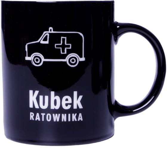 Kubek RATOWNIKA z Karetką 300 ml KNO3 czarny