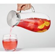 szklany dzbanek na wodę, ze spiralą na owoce, 2,0 l