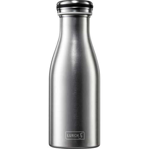 butelka termiczna, stalowa, 0,35 l, metaliczna