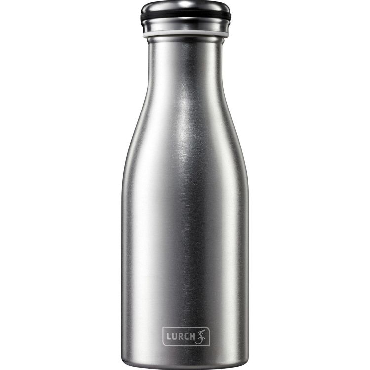 butelka termiczna, stalowa, 0,35 l, metaliczna