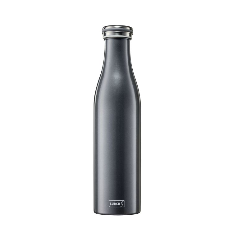 butelka termiczna, stalowa, 0,75 l, antracytowa metaliczna