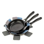 Przekładki do przechowywania patelni Kela Amparo 3 szt. śred. 39 cm szare+miętowa