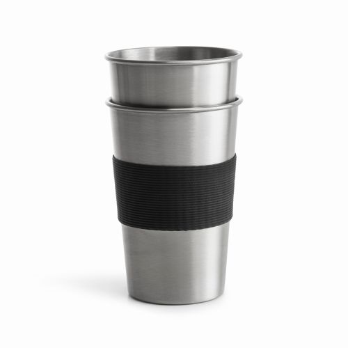 Kubki stalowe Sagaform To go 2 szt. 0,5 l 9 x 13 cm srebrne