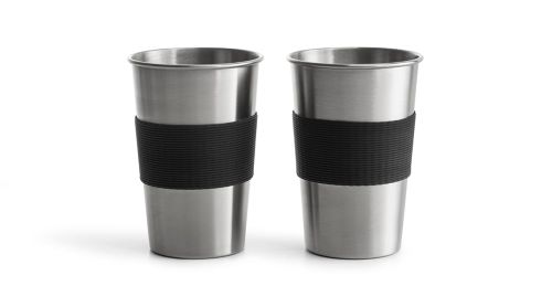 Kubki stalowe Sagaform To go 2 szt. 0,5 l 9 x 13 cm srebrne
