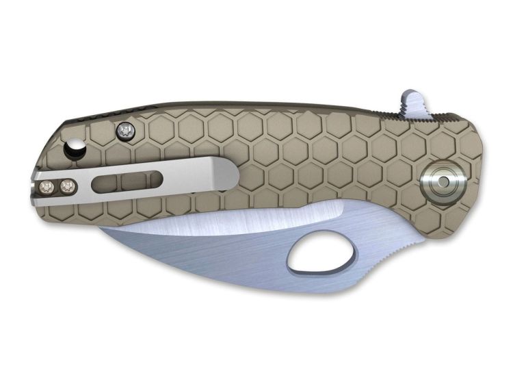 Nóż Honey Badger Claw D2 Medium Tan Plain