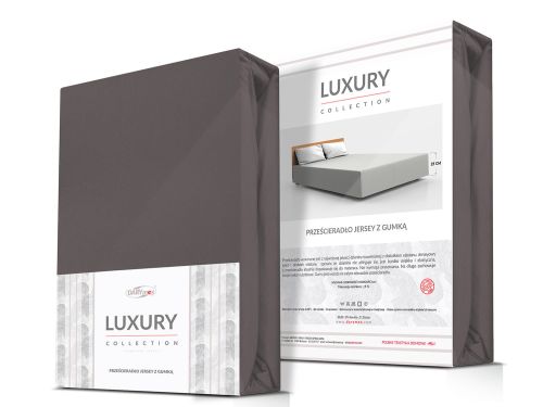 Prześcieradło jersey elastan z gumką ANTHRACITE/ANTRACYT/90x200x30