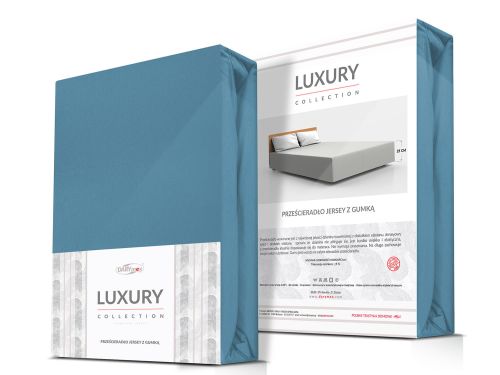 Prześcieradło jersey elastan z gumką BLUE/NIEBIESKI/160x200x30
