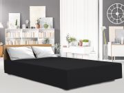 Prześcieradło jersey elastan z gumką BLACK/CZARNY/90x200x30
