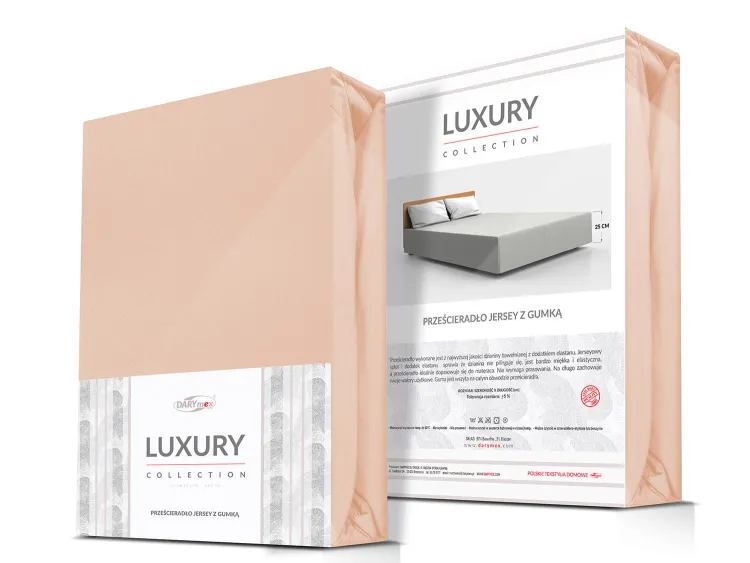 Prześcieradło jersey elastan z gumką PINK/RÓŻ/180x200x30